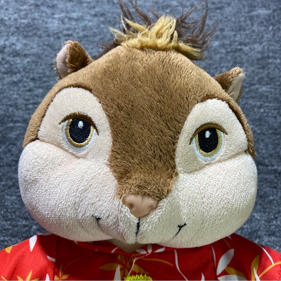Build A Bear Alvin and The Chipmunks Alvin Stuffed Plush Chipmunk 12" Hawaiian - Picture 9 of 10